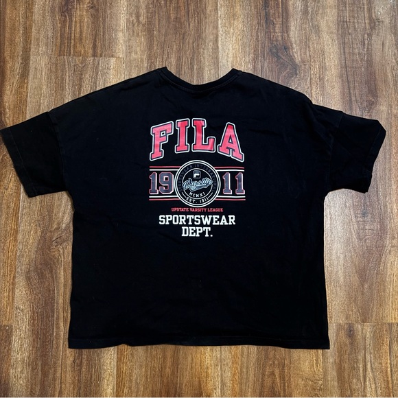 FILA Vintage Y2K Cotton T-Shirt Short Sleeve Graphic Tee Size M Unisex Women - Picture 3 of 6